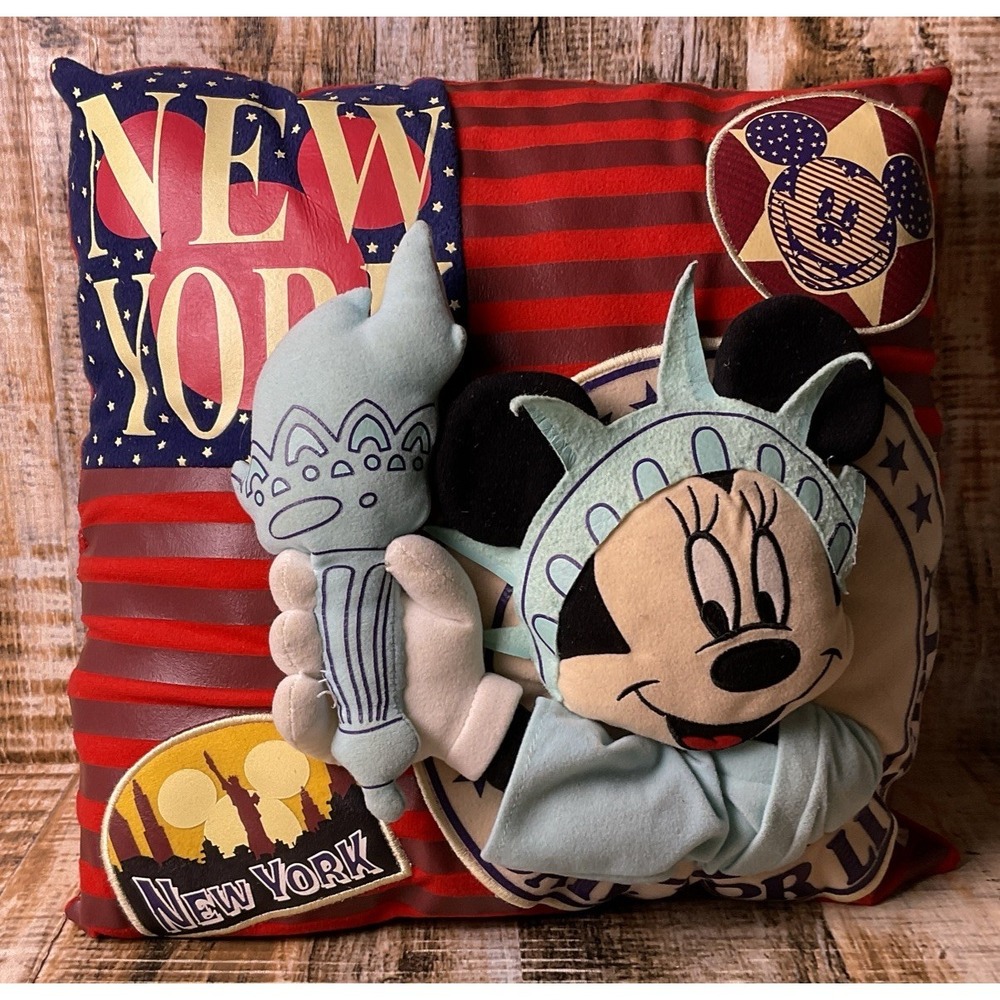 Disney souvenir pillow 3D plush Minnie Mouse Statue Liberty Tokyo Disney Sea